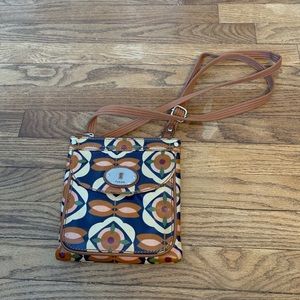 Fossil KeyPer Coated Canvas Small Crossbody Purse